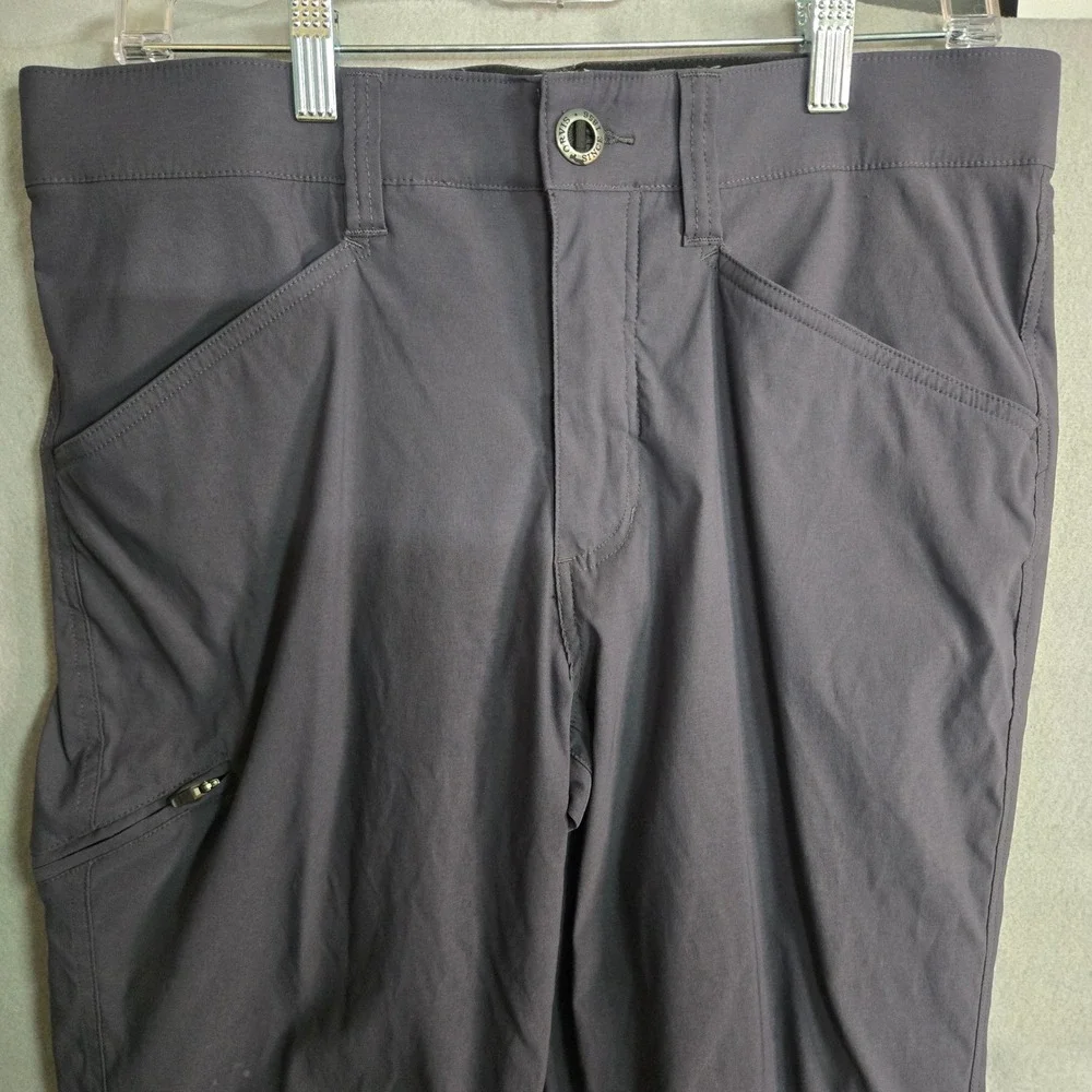 Orvis Hiking Pants Charcoal Grey Water Repellent Tech Utility Cargo Slacks 32x30